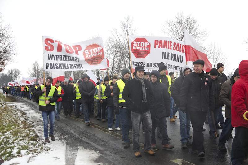 Przeciwko planom budowy kopalni mieszkańcy powiatów: gostyńskiego i rawickiego protestowali m. in. w styczniu tego roku.