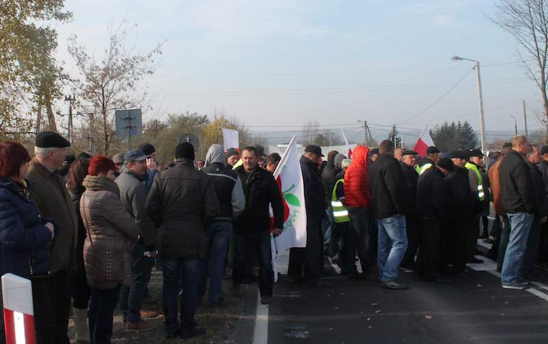 Protest sadowników z Powiśla.