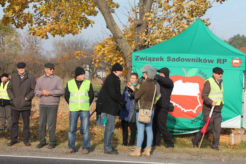 Protest sadowników z Powiśla.