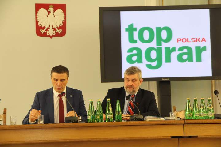 Od lewej: przewodniczący Sejmowej Komisji Rolnictwa i Rozwoju Wsi Jarosław Sachajko i jego zastępca Jan Krzysztof Ardanowski.