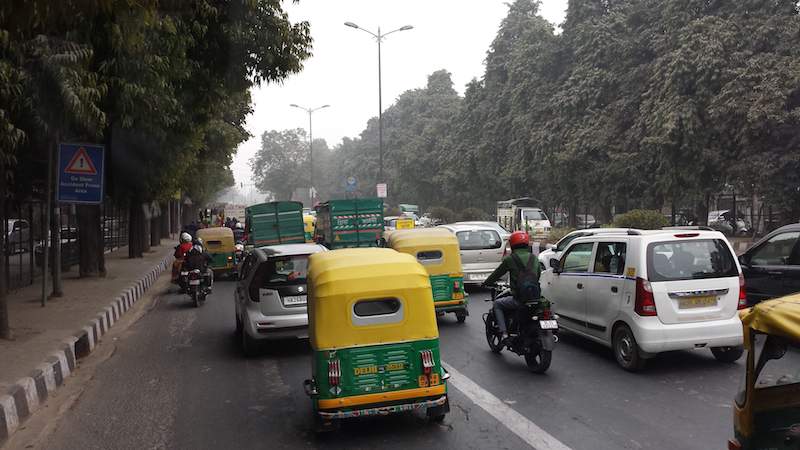 W tak ogromnym mieście jak Delhi korki to normalność.