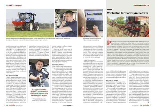 Chcesz bliżej poznać naszych bohaterów – pasjonatów rolnictwa? Zapraszam do lektury artykułu w najnowszym wydaniu „top technika Premium”.