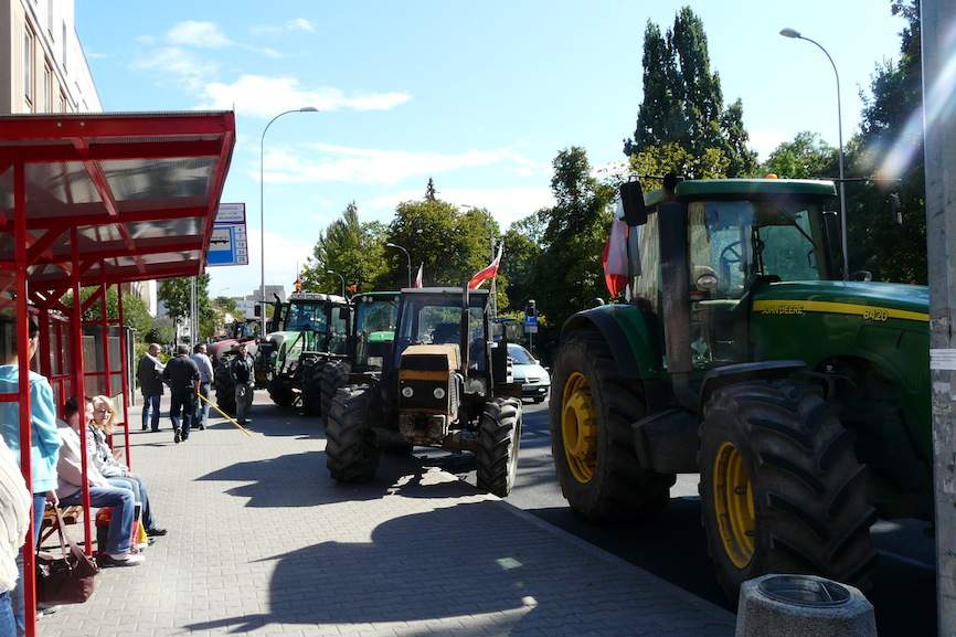 Protest rolników na Podlasiu