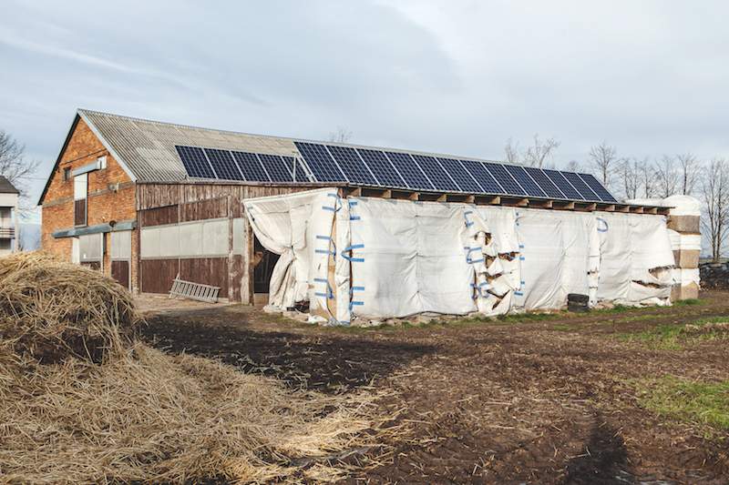 Z paneli fotowoltanicznych o mocy instalacji 7,5 KW umieszczonych na dachu obory odbywa się wstępne nagrzewanie wody potrzebnej do mycia urządzeń udojowych.  Na domu zamontowano instalację solarną do ogrzewanie wody, a przy domu – oczyszczalnię ścieków.
