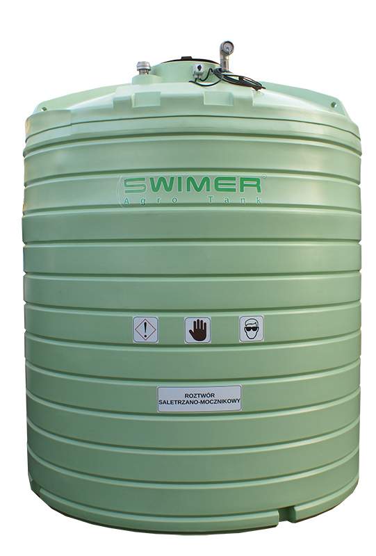Swimer Agro Tank 12500, to największy jednopłaszczowy zbiornik do nawozów płynnych. Można go wyposażyć w mieszadło.