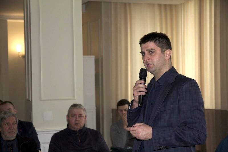 Szymon Struzik podczas Agro Akademii BASF w Bielsku Podlaskim.