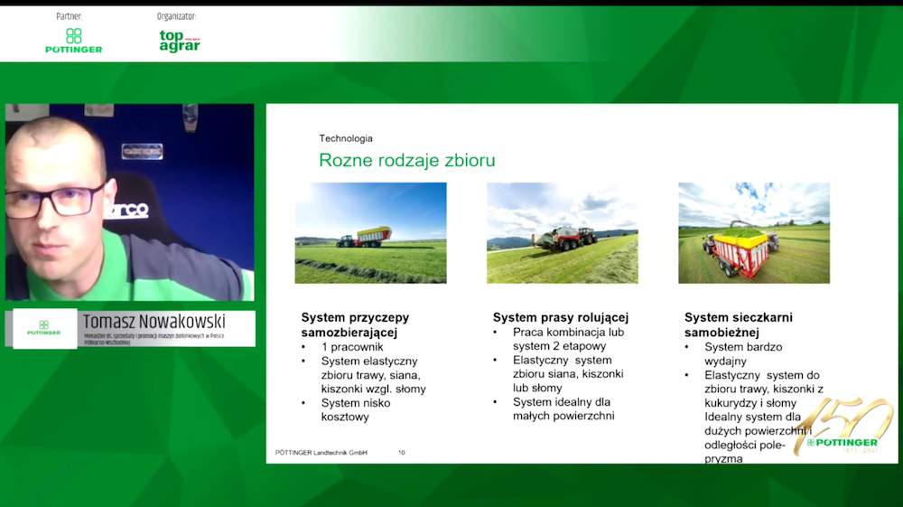 W polskich gospodarstwach dominują trzy technologie zbioru traw z wykorzystaniem przyczepy samozbierającej, prasy oraz sieczkarni.