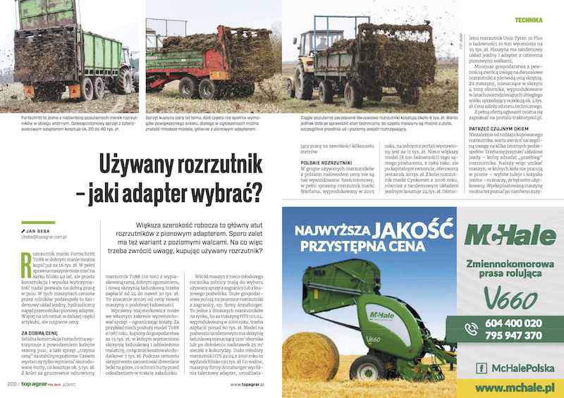 Więcej o rozrzutnikach z drugiej ręki przeczytasz w kwietniowym numerze top agrar Polska od strony 200.