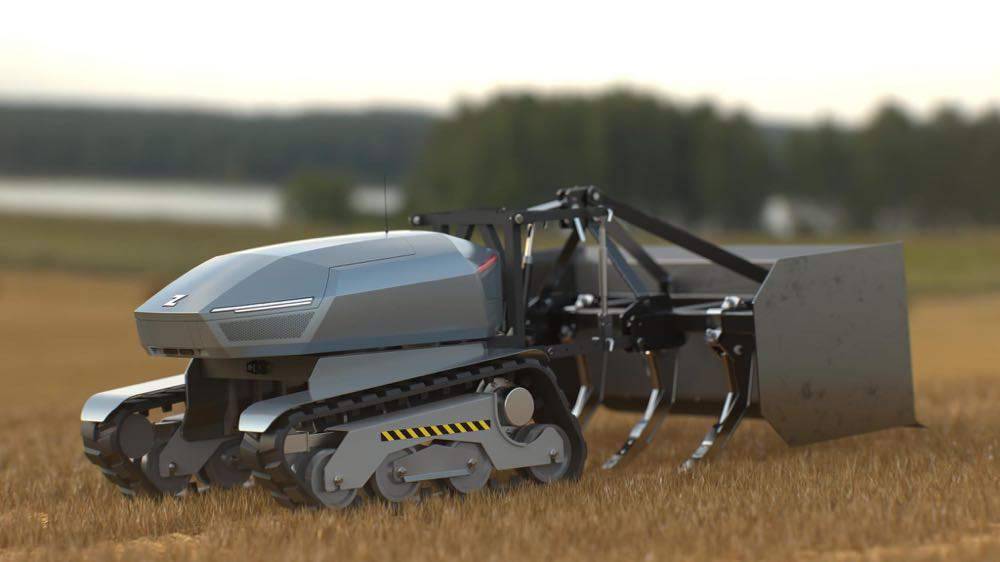 Standardowo traktor ma 1,22 m szerokości, długość 1,58 m i 1,27 m wysokości.