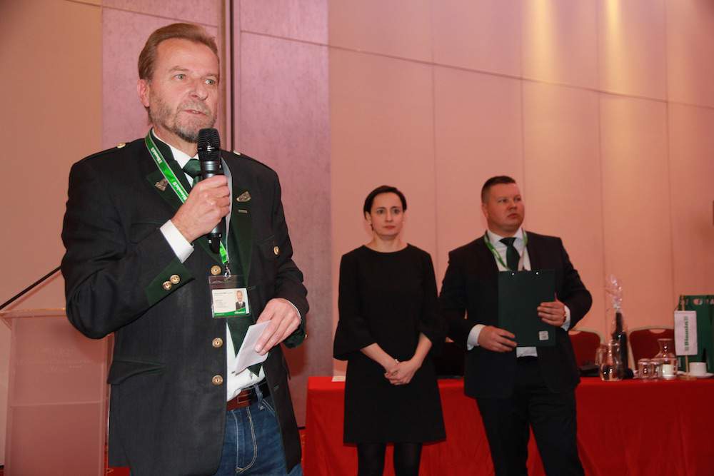 Gerhard Galsterer, dyrektor regionalny Biomin oraz Anna Nowak i Karol Rudnicki, dyrektor handlowy Biomin.