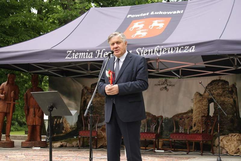 Obchody 35-lecia NSZZ RI „Solidarność” w Woli Okrzejskiej w gminie Krzywda w pow. łukowskim (woj. lubelskie).