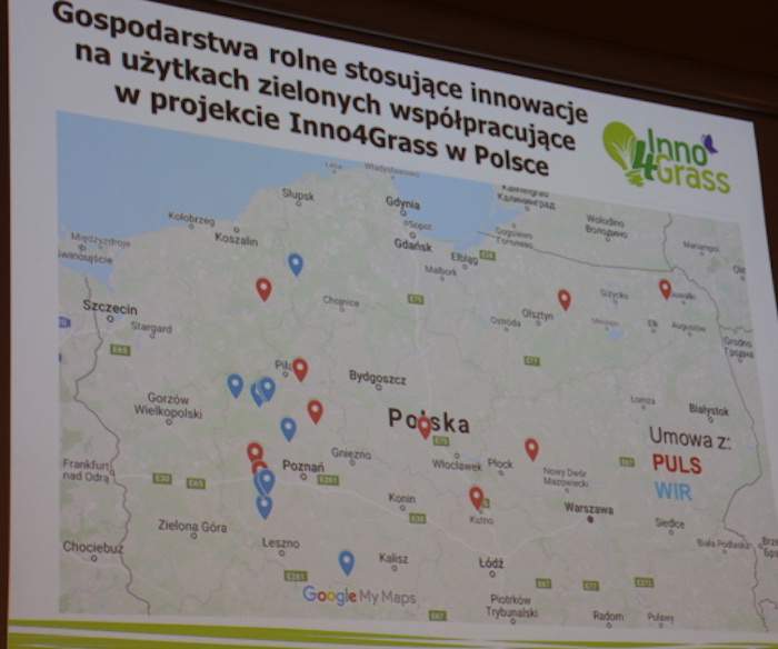 Lokalizacja polskich gospodarstw uczestniczących w projekcie