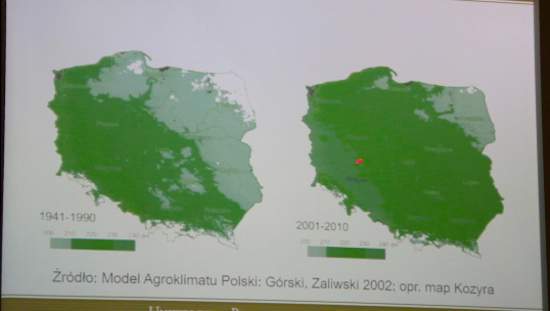 zmiana długości okresu wegetacji w Polsce