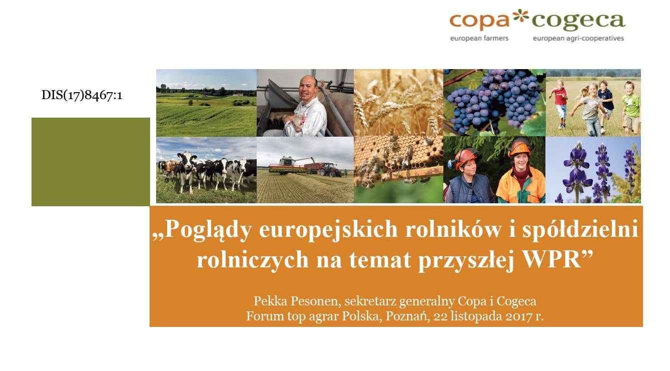 Fragmenty prezentacji Pekki Pesonena z II Forum Rolników i Agrobiznesu w Poznaniu.