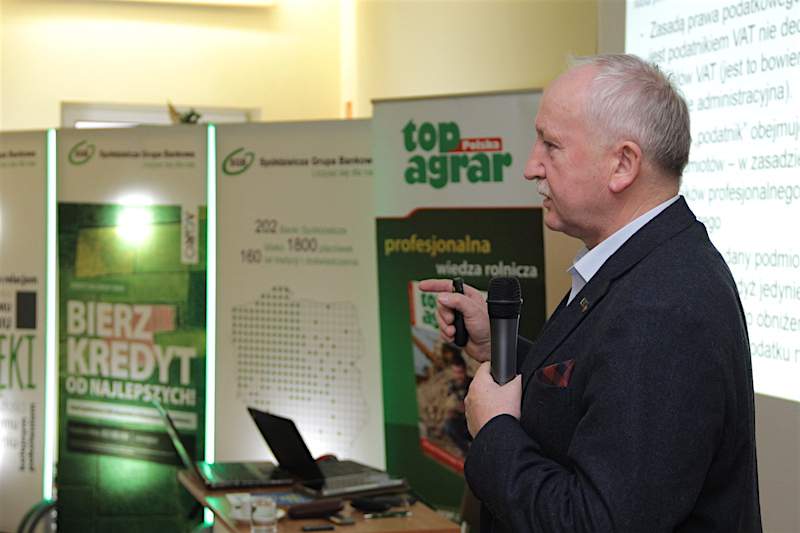 Warsztaty prowadzi Roman Włodarz, prezes Śląskiej Izby Rolniczej, nasz ekspert VAT.