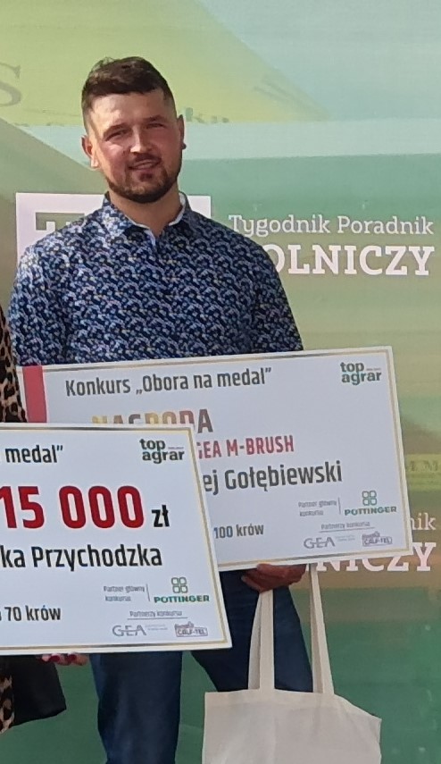 Kategoria od 70 do 100 krów: Maciej Gołębiewski z Głęboczka (woj. podlaskie)